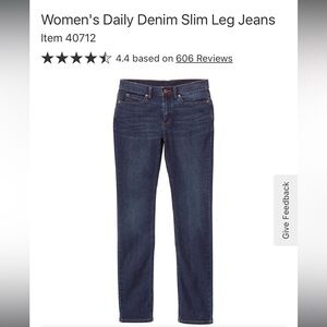 Duluth Trading Co. Women's Daily Denim Slim Leg Jeans  - Plus Size 24W